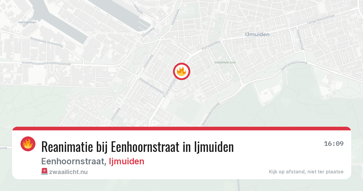 Reanimatie bij Eenhoornstraat in Ijmuiden — 18 mrt 2026