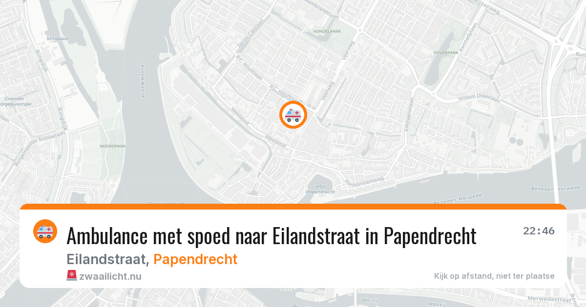 Ambulance met spoed naar Eilandstraat in Papendrecht — 2 apr 2026