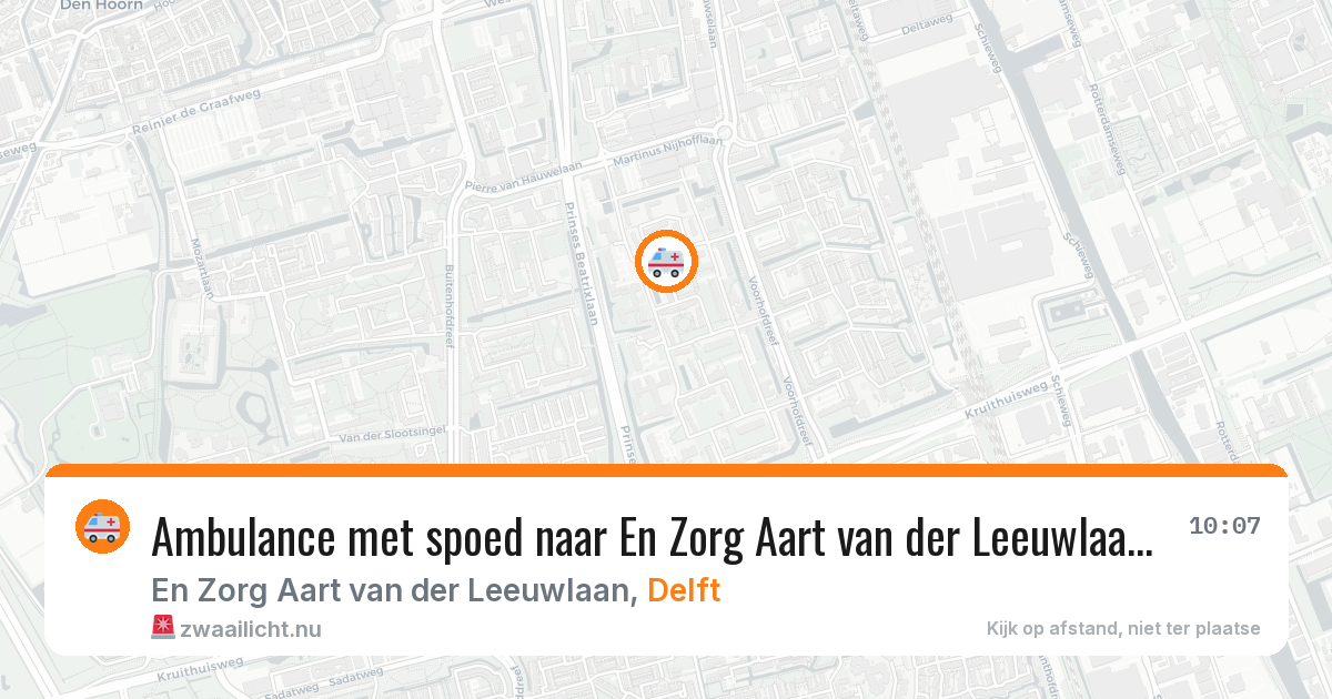 Ambulance met spoed naar En Zorg Aart van der Leeuwlaan in Delft — 3 feb 2026