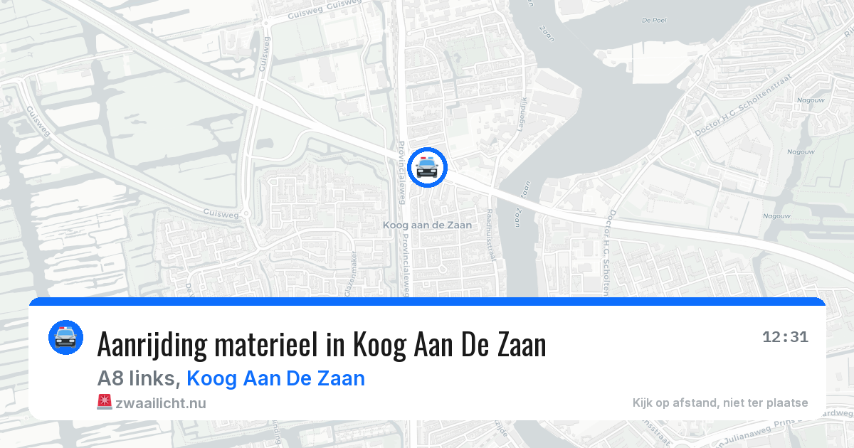 Aanrijding materieel in Koog Aan De Zaan — 18 mrt 2026