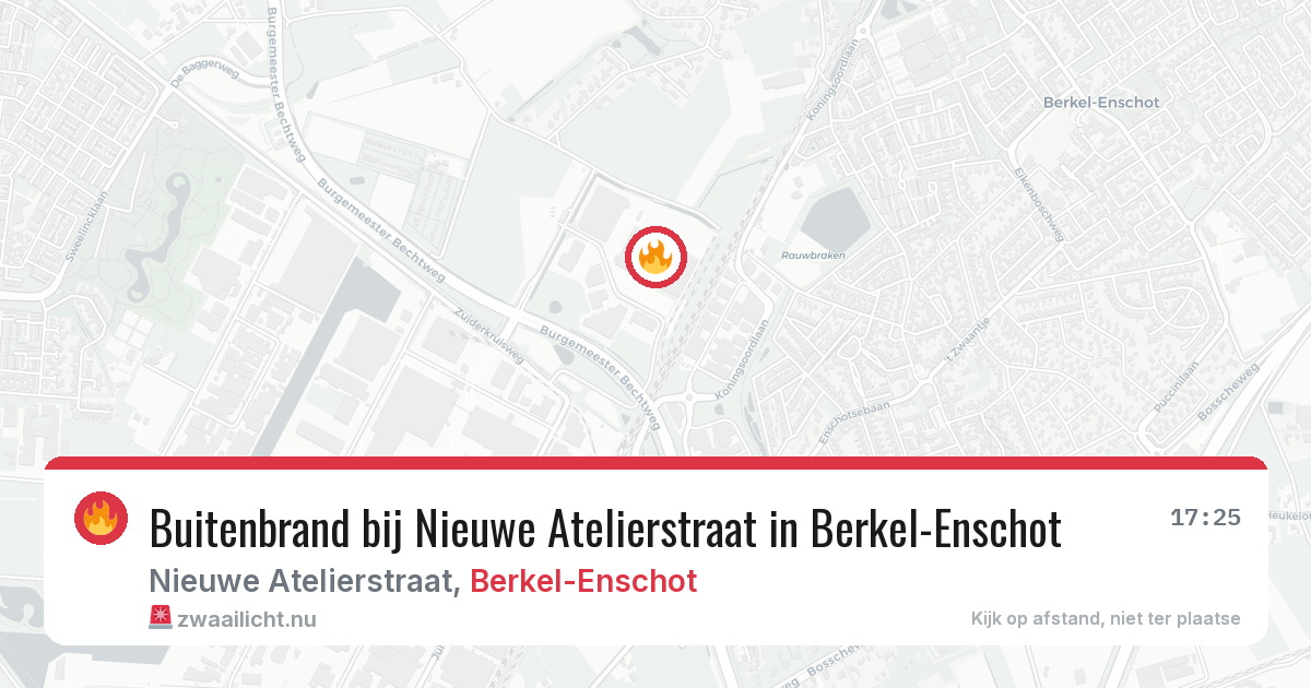 Buitenbrand bij Nieuwe Atelierstraat in Berkel-Enschot — 22 jul 2026