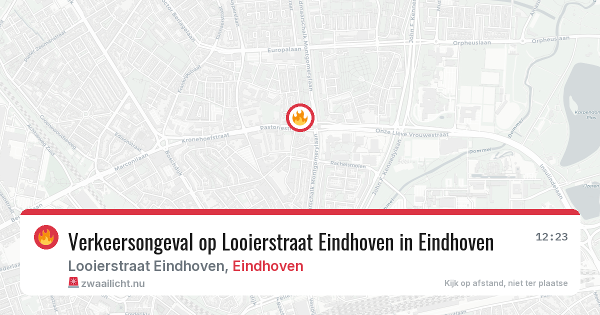 Verkeersongeval op Looierstraat Eindhoven in Eindhoven — 9 apr 2026