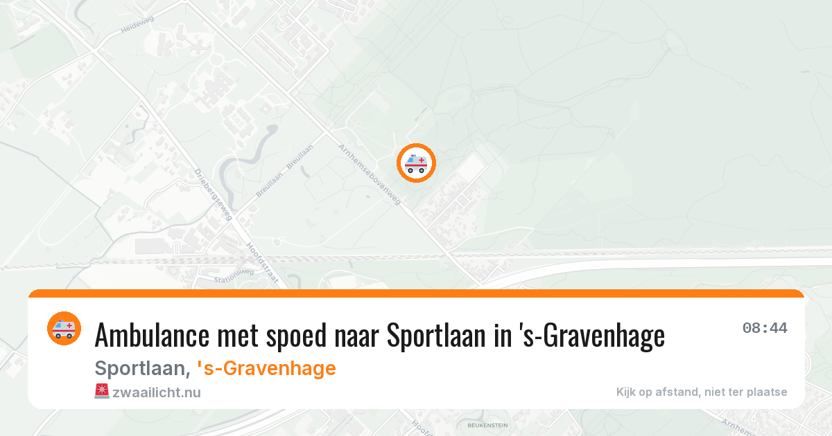 Ambulance met spoed naar Sportlaan in 's-Gravenhage — 17 mrt 2026
