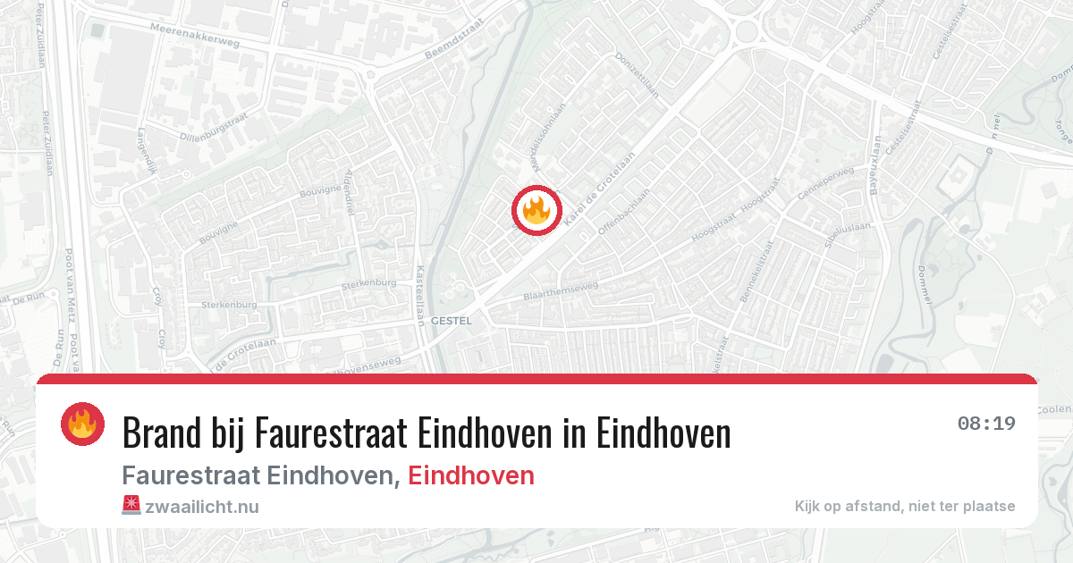 Brand bij Faurestraat Eindhoven in Eindhoven — 10 jul 2026