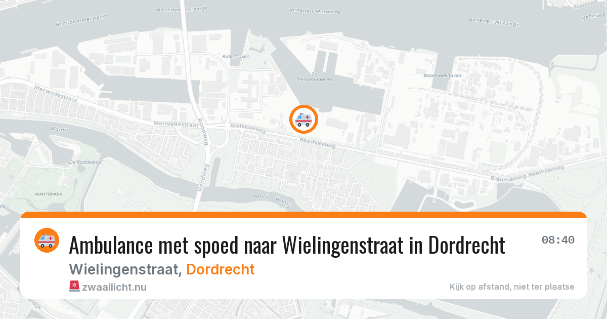 Ambulance met spoed naar Wielingenstraat in Dordrecht — 25 apr 2026