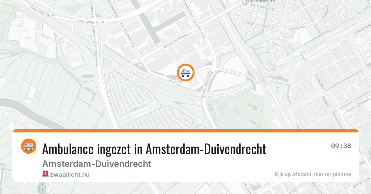 Ambulance ingezet in Amsterdam-Duivendrecht — 12 mei 2026