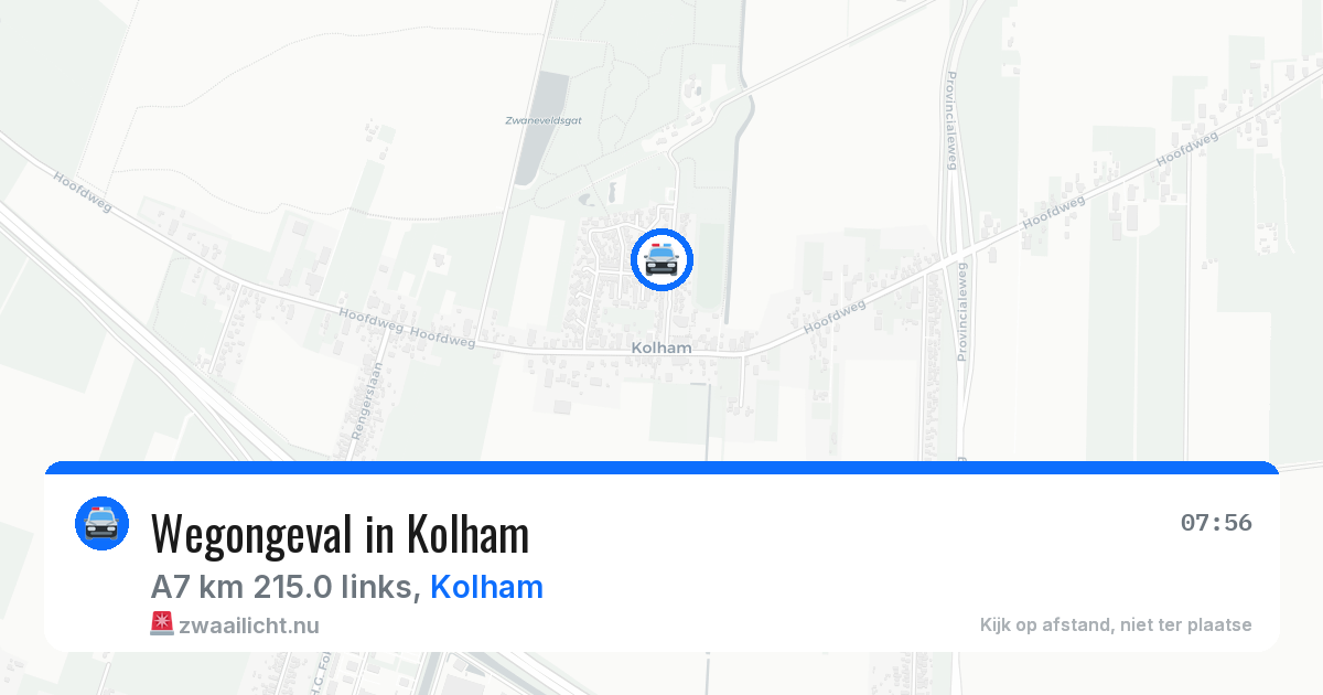 Wegongeval in Kolham — 20 jan 2026