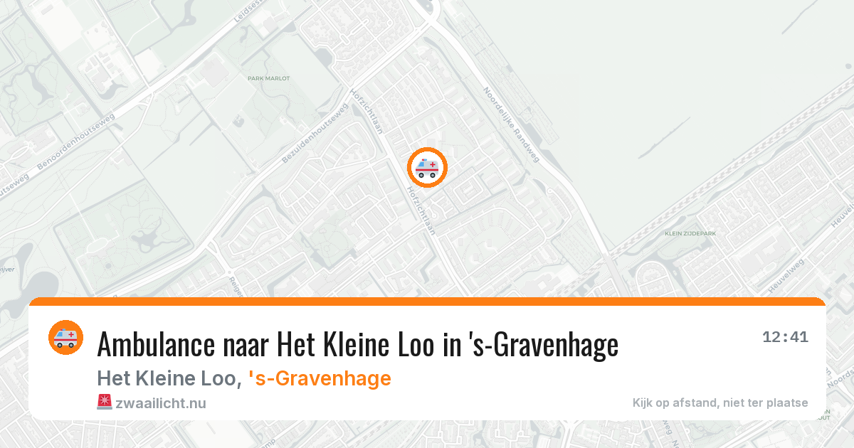Ambulance naar Het Kleine Loo in 's-Gravenhage — 7 jun 2026