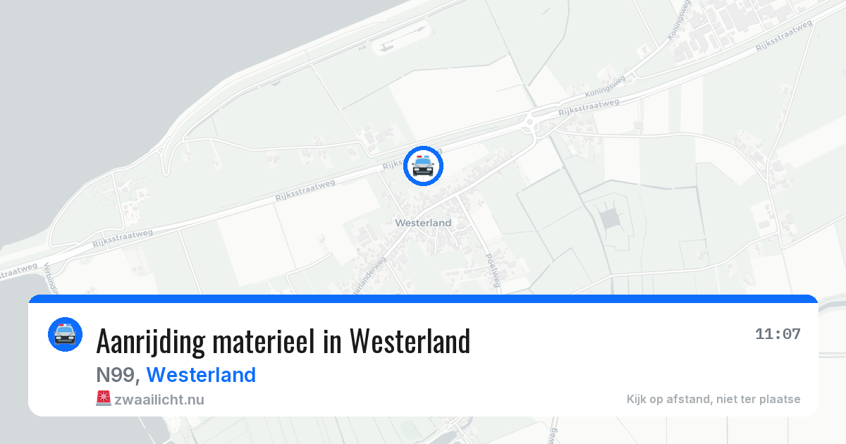Aanrijding materieel in Westerland — 20 jul 2026