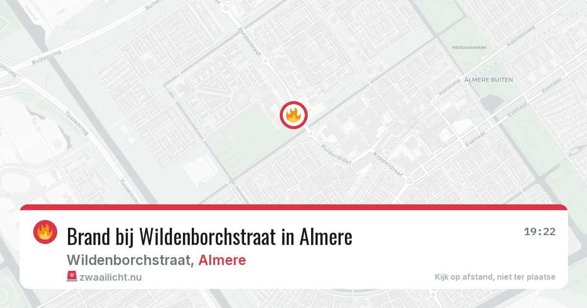 Brand bij Wildenborchstraat in Almere — 23 mei 2026
