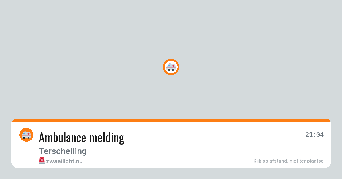 Ambulance melding — 20 jul 2026