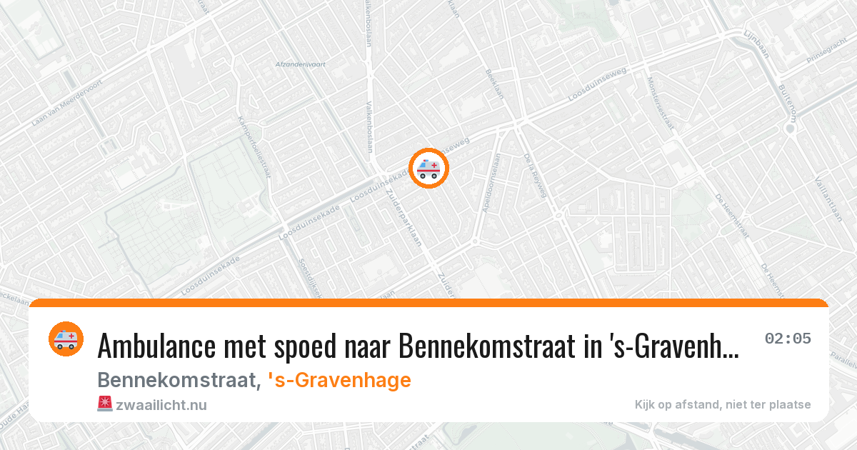 Ambulance met spoed naar Bennekomstraat in 's-Gravenhage — 19 mrt 2026