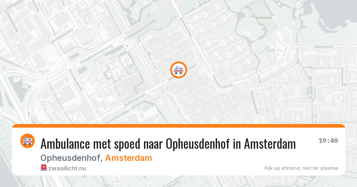 Ambulance met spoed naar Opheusdenhof in Amsterdam — 17 jul 2026