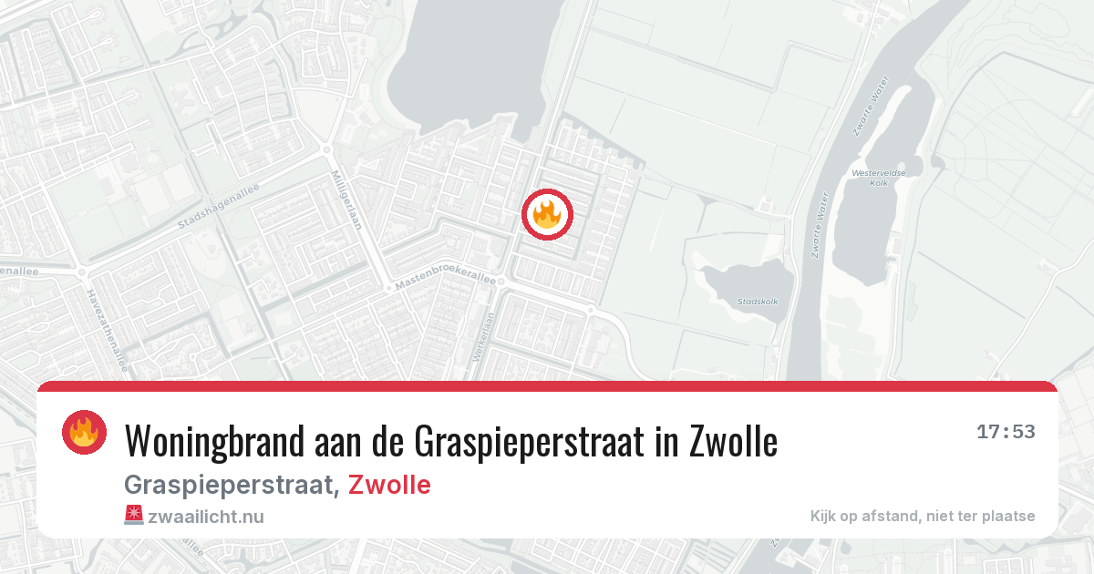 Woningbrand aan de Graspieperstraat in Zwolle — 10 jul 2026