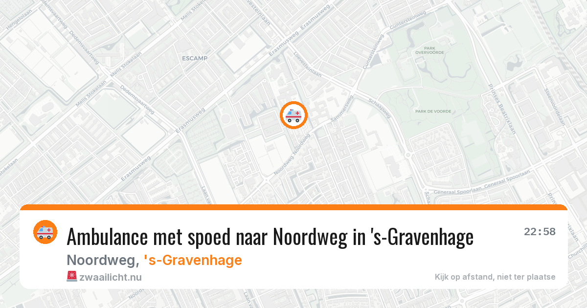 Ambulance met spoed naar Noordweg in 's-Gravenhage — 9 mei 2026