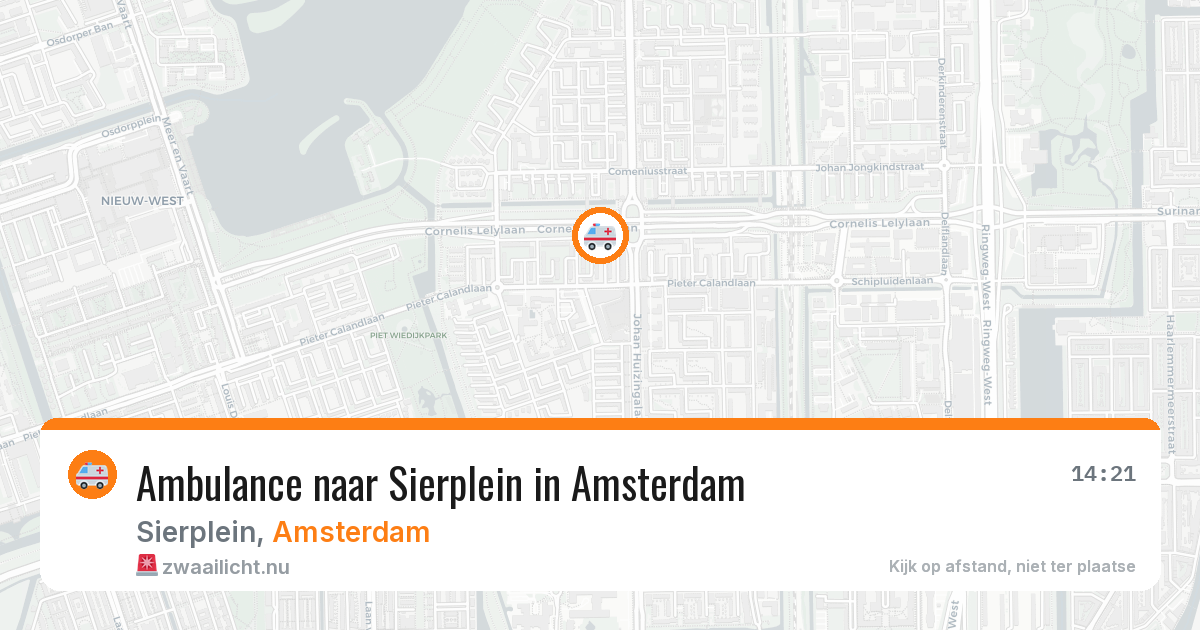 Ambulance naar Sierplein in Amsterdam — 18 mei 2026