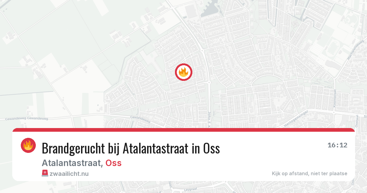Brandgerucht bij Atalantastraat in Oss — 23 mei 2026