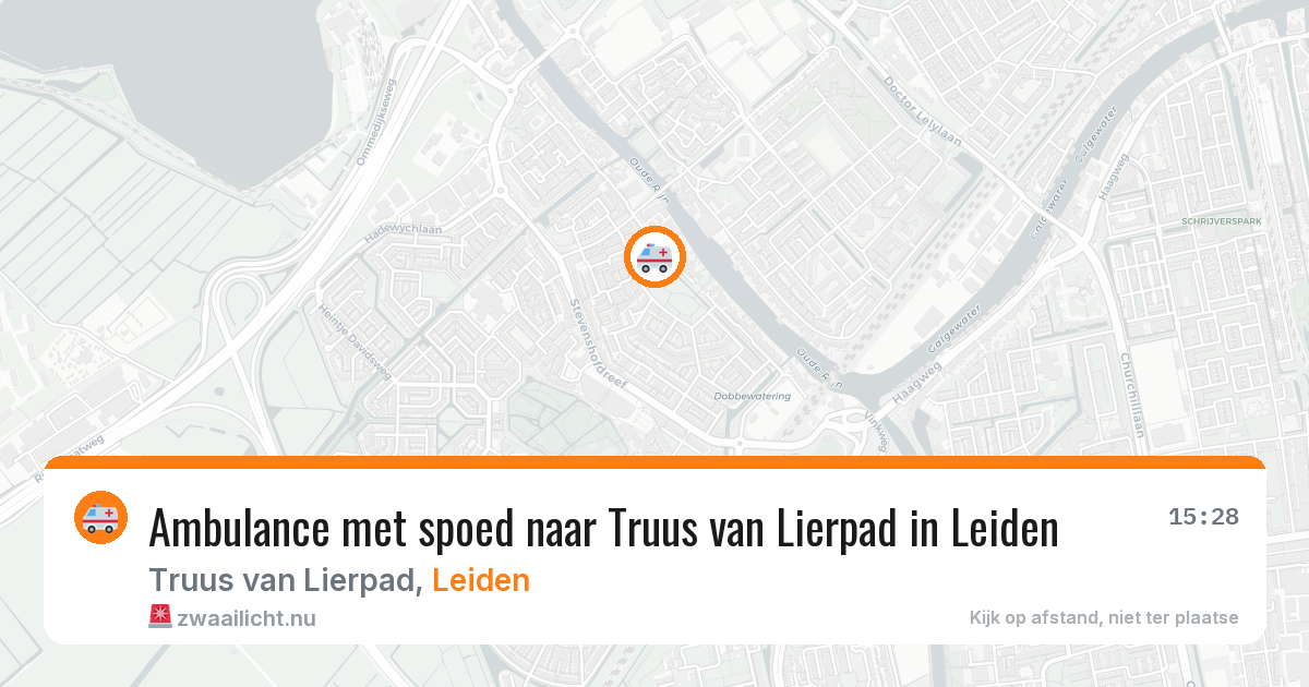 Ambulance met spoed naar Truus van Lierpad in Leiden — 24 jul 2026