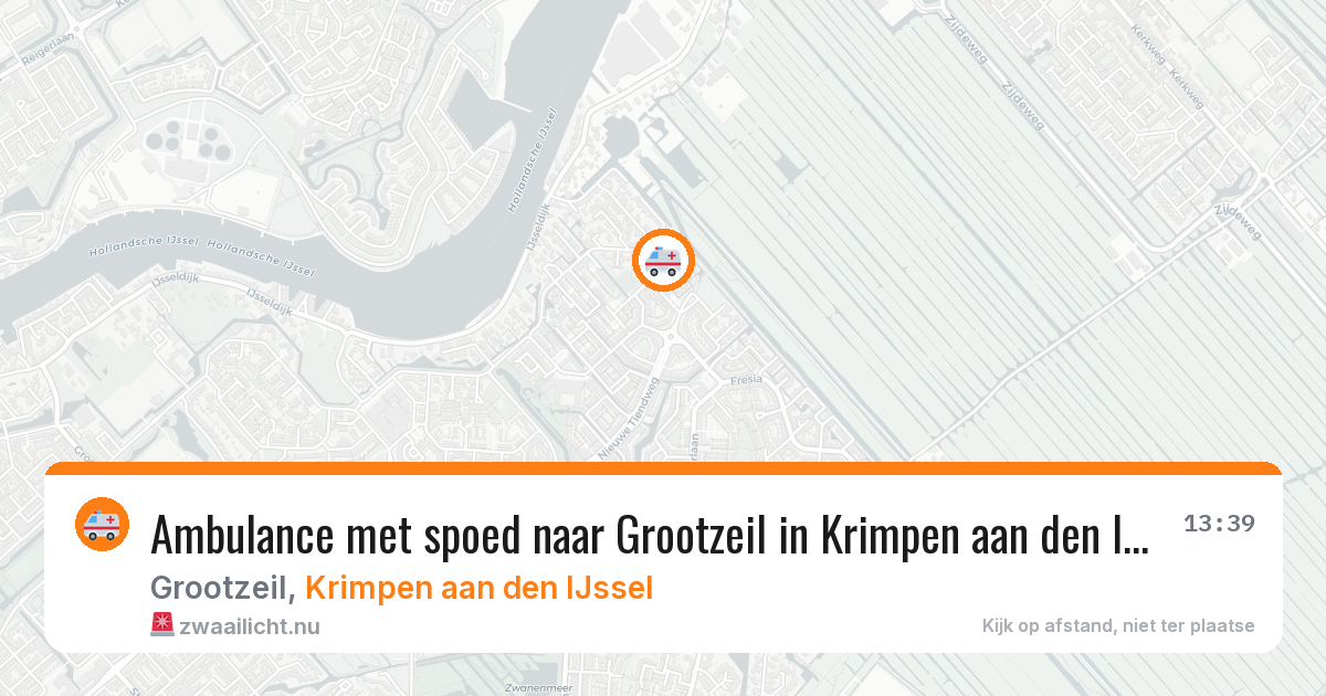 Ambulance met spoed naar Grootzeil in Krimpen aan den IJssel — 25 mrt 2026