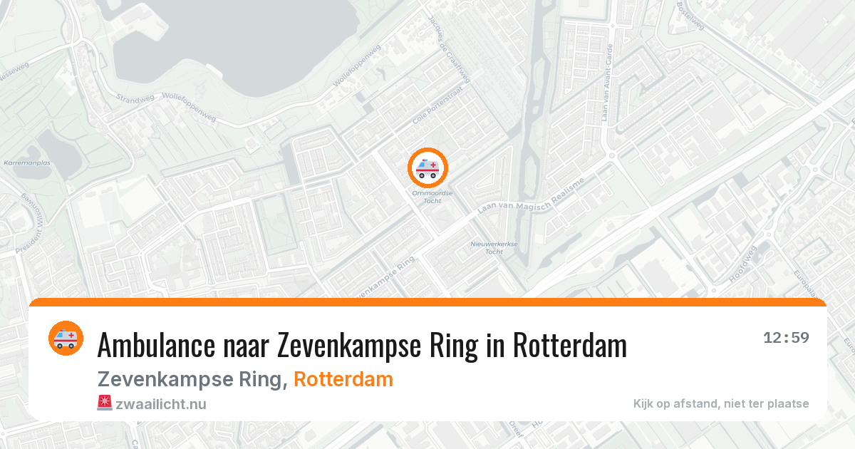 Ambulance naar Zevenkampse Ring in Rotterdam — 29 mrt 2026