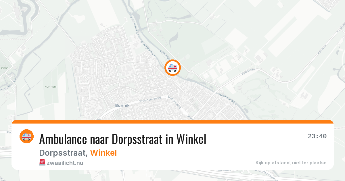 Ambulance naar Dorpsstraat in Winkel — 23 mrt 2026
