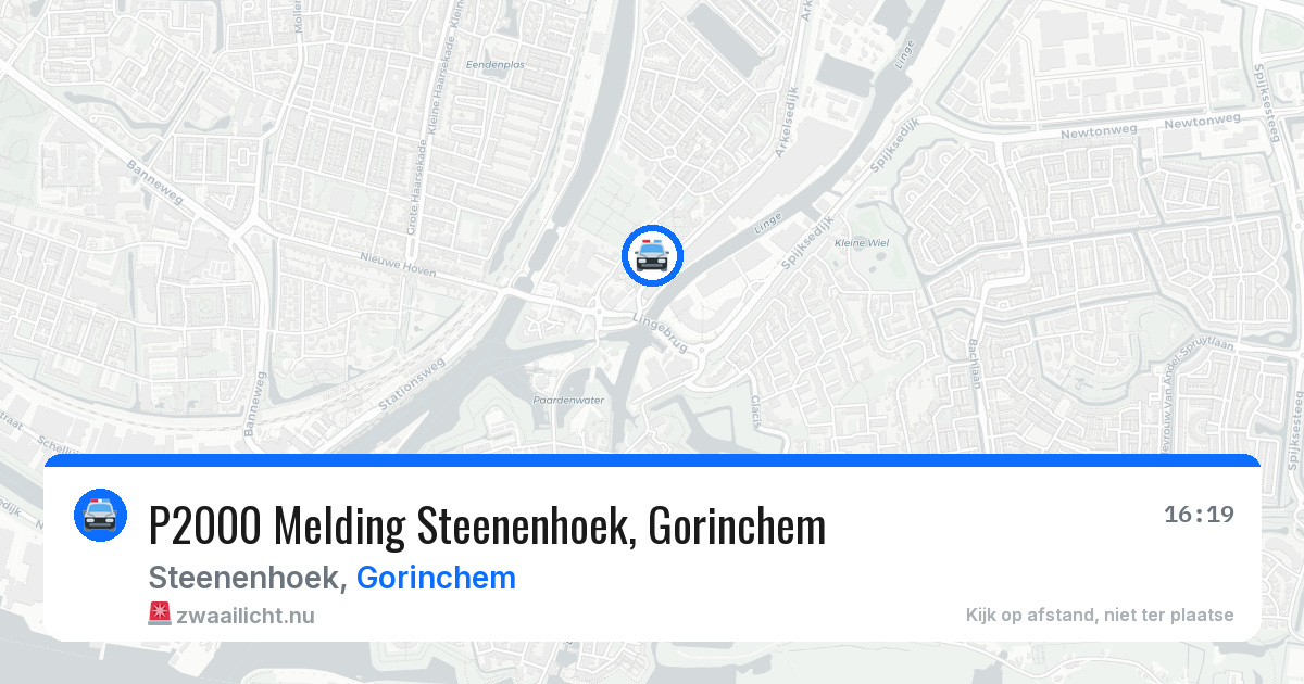 P2000 Melding Steenenhoek, Gorinchem — 25 mrt 2026