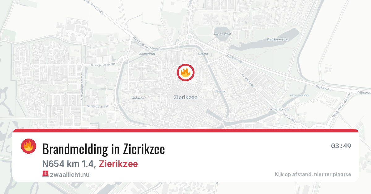 Brandmelding in Zierikzee — 18 mei 2026