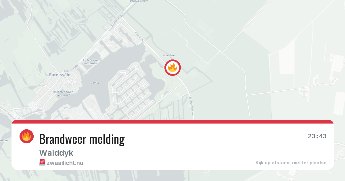 Brandweer melding — 19 jul 2026