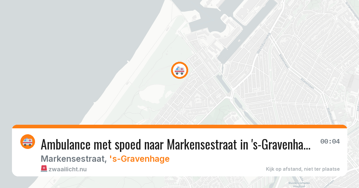 Ambulance met spoed naar Markensestraat in 's-Gravenhage — 4 mei 2026