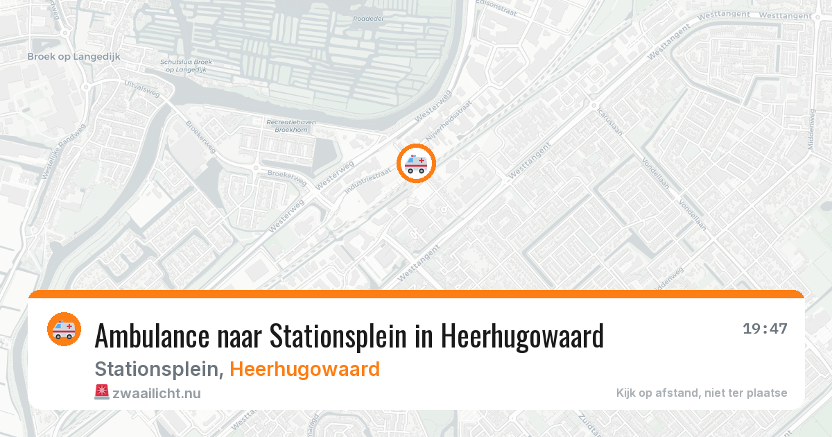 Ambulance naar Stationsplein in Heerhugowaard — 8 jul 2026