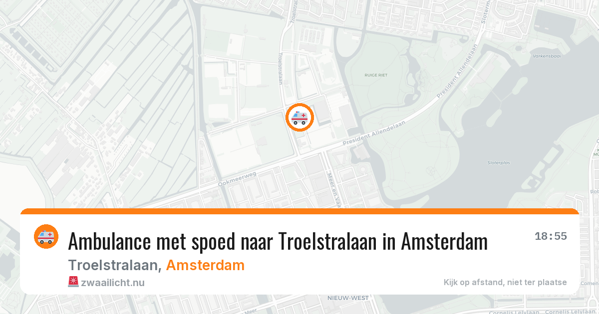 Ambulance met spoed naar Troelstralaan in Amsterdam — 27 apr 2026