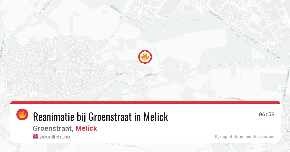 Reanimatie bij Groenstraat in Melick — 11 mei 2026