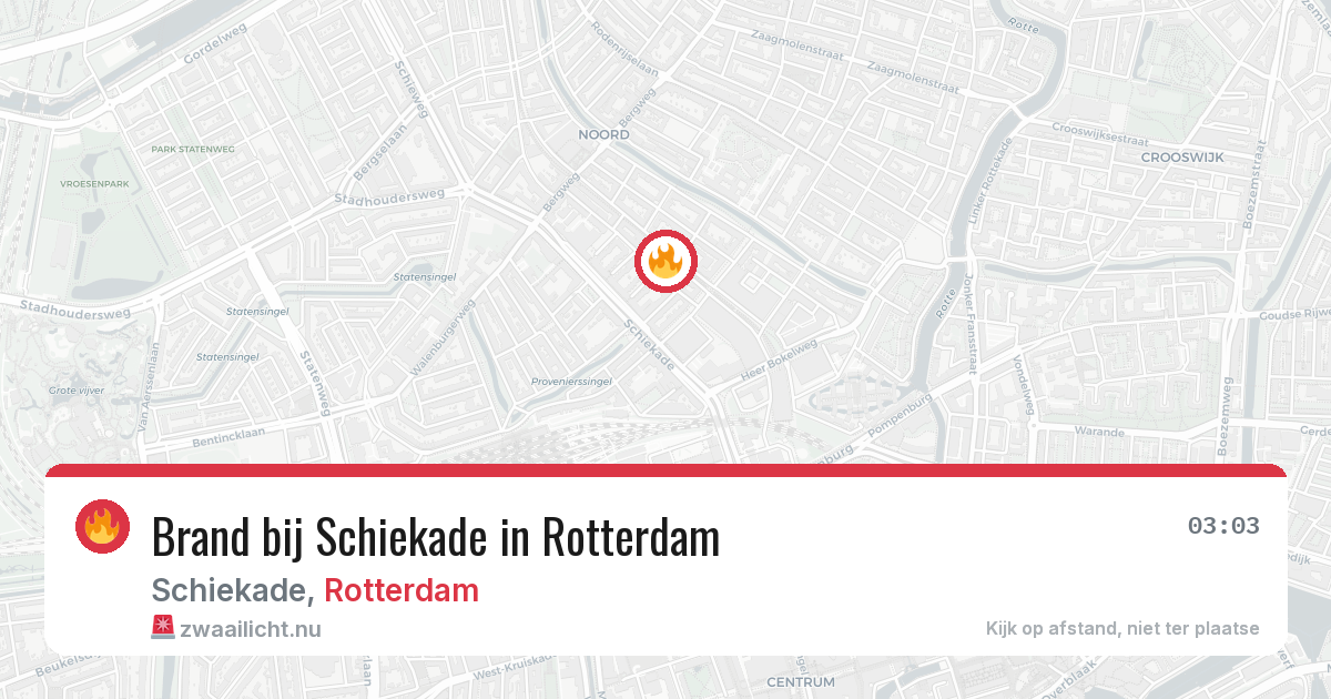 Brand bij Schiekade in Rotterdam — 30 mrt 2026