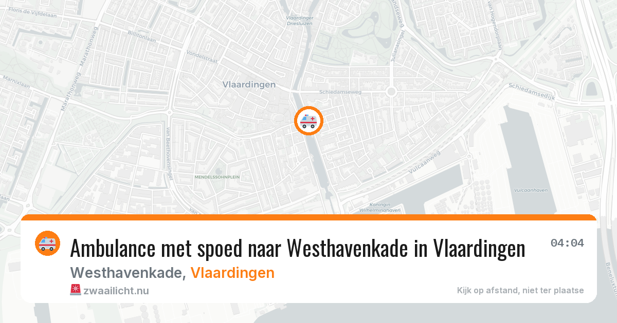 Ambulance met spoed naar Westhavenkade in Vlaardingen — 26 jul 2026