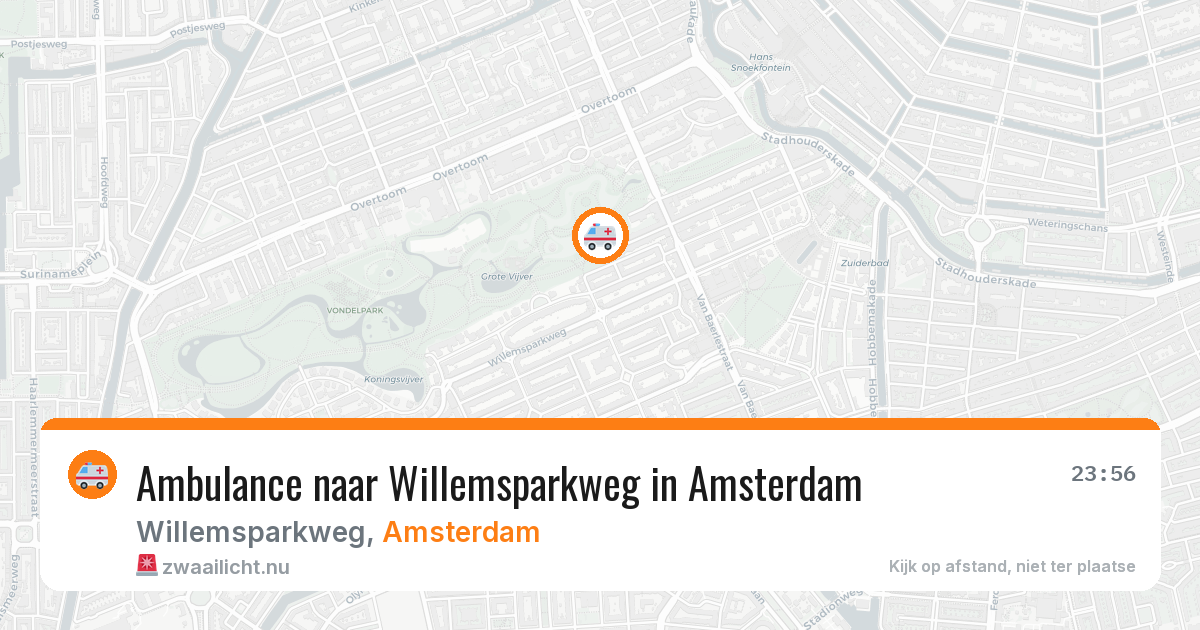 Ambulance naar Willemsparkweg in Amsterdam — 12 jul 2026