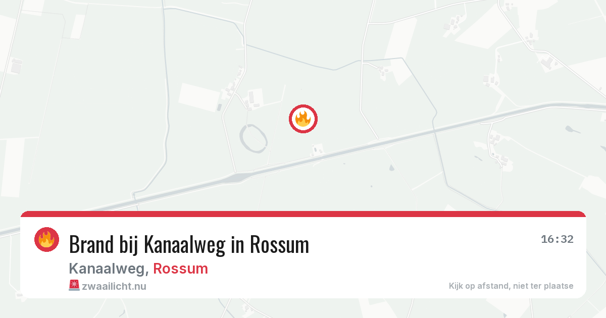 Brand bij Kanaalweg in Rossum — 26 apr 2026