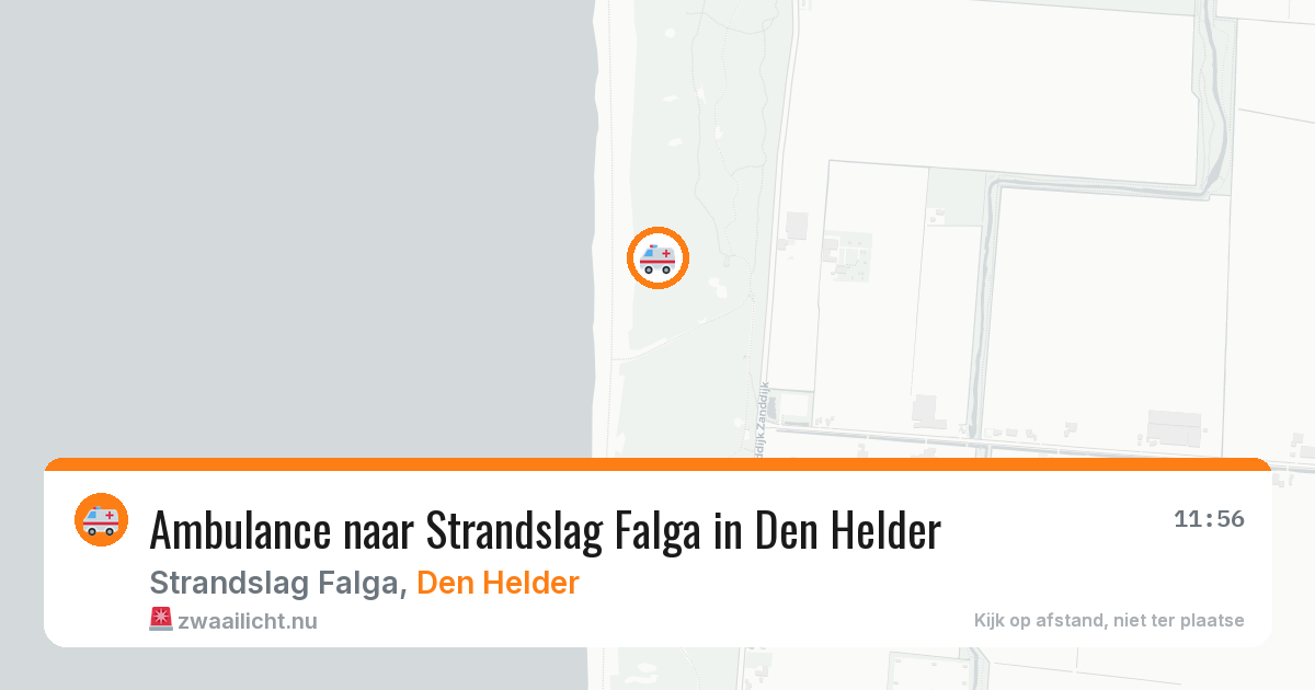 Ambulance naar Strandslag Falga in Den Helder — 7 jul 2026