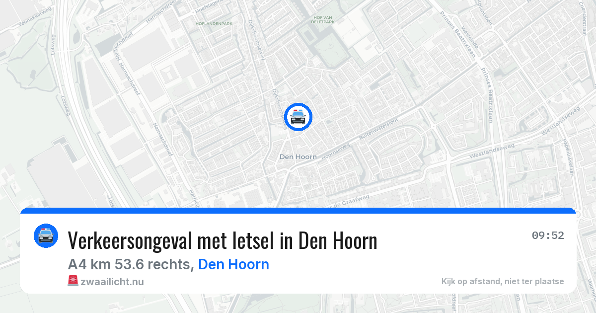 Verkeersongeval met letsel in Den Hoorn — 2 jun 2026