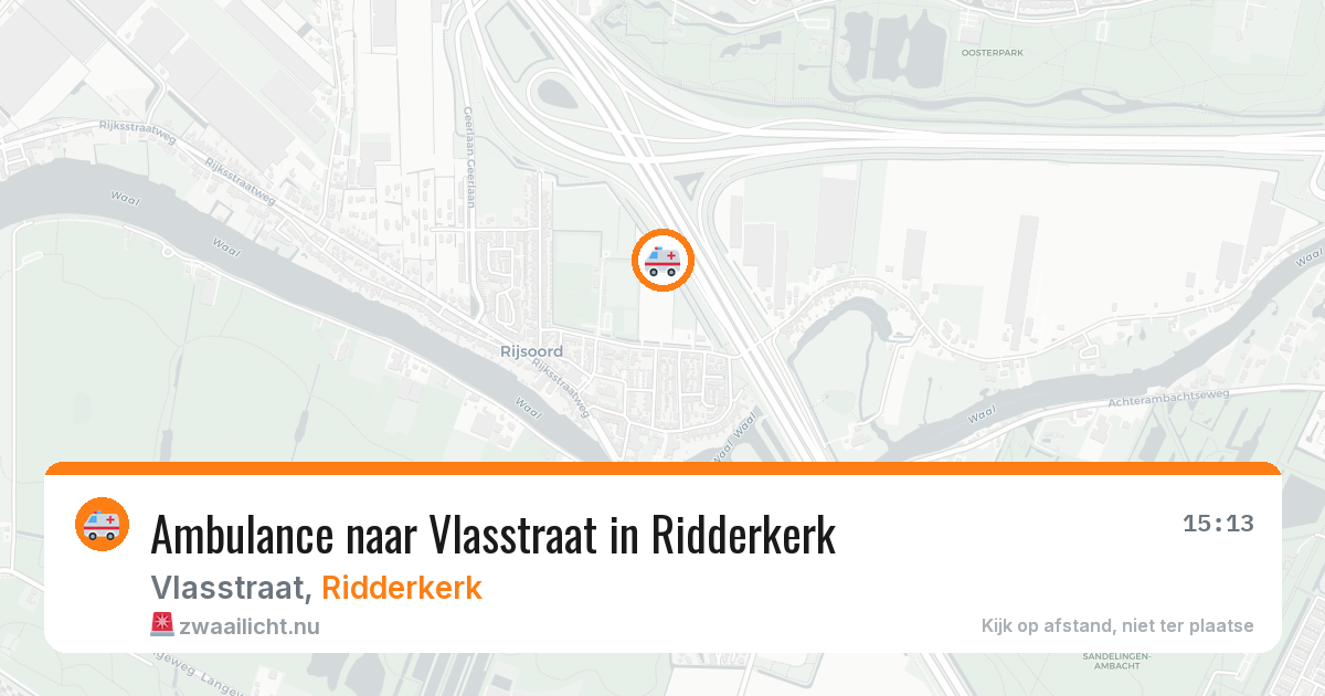 Ambulance naar Vlasstraat in Ridderkerk — 21 jul 2026