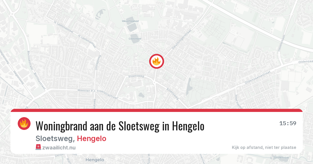 Woningbrand aan de Sloetsweg in Hengelo — 6 mei 2026