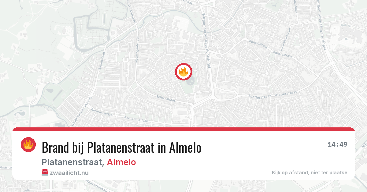 Brand bij Platanenstraat in Almelo — 14 apr 2026