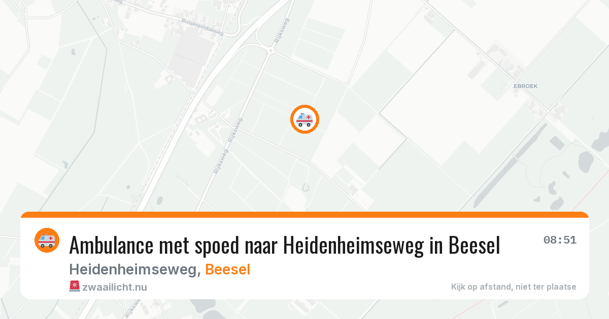 Ambulance met spoed naar Heidenheimseweg in Beesel — 29 jun 2026