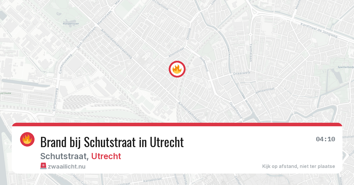 Brand bij Schutstraat in Utrecht — 12 apr 2026