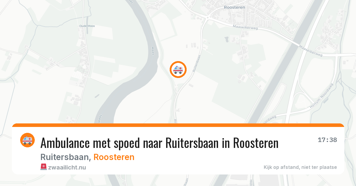 Ambulance met spoed naar Ruitersbaan in Roosteren — 23 feb 2026