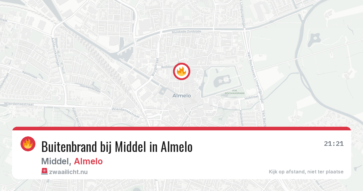 Buitenbrand bij Middel in Almelo — 15 jul 2026
