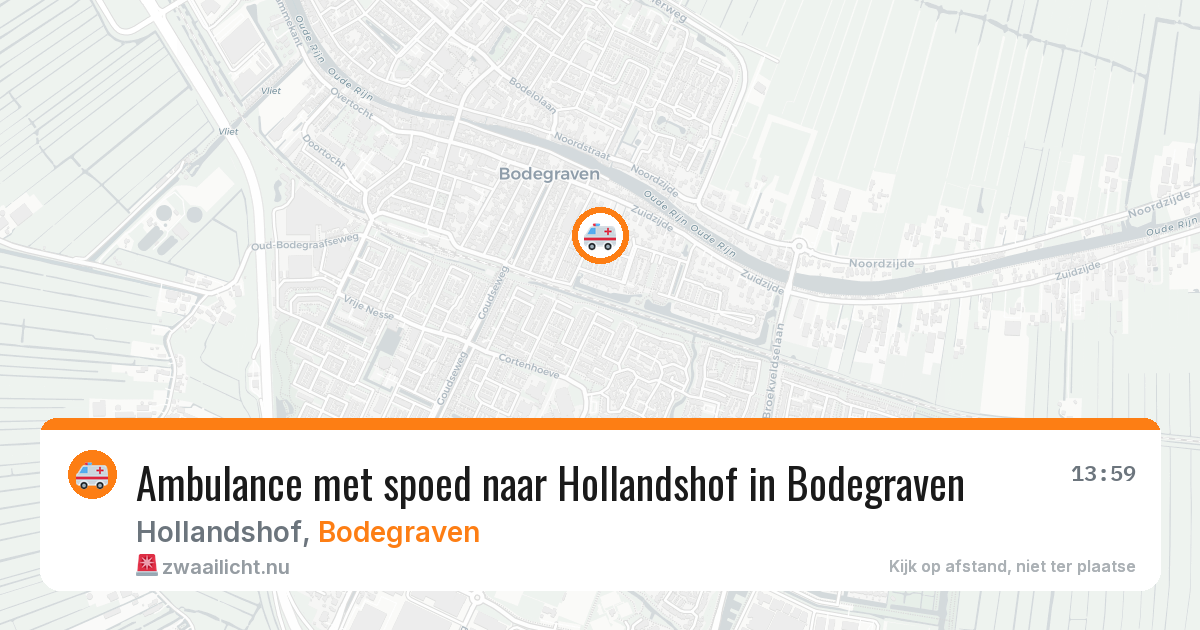 Ambulance met spoed naar Hollandshof in Bodegraven — 21 jan 2026