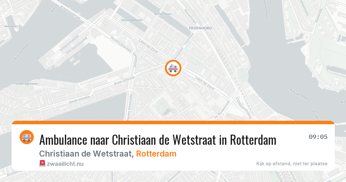 Ambulance naar Christiaan de Wetstraat in Rotterdam — 3 mei 2026