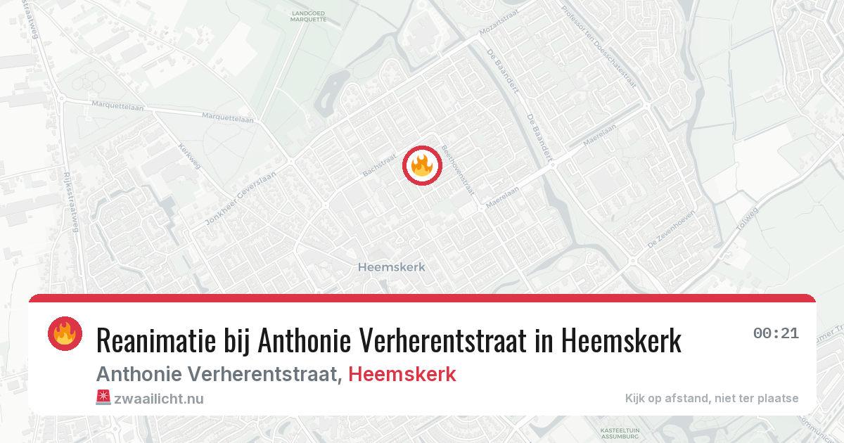 Reanimatie bij Anthonie Verherentstraat in Heemskerk — 12 mrt 2026