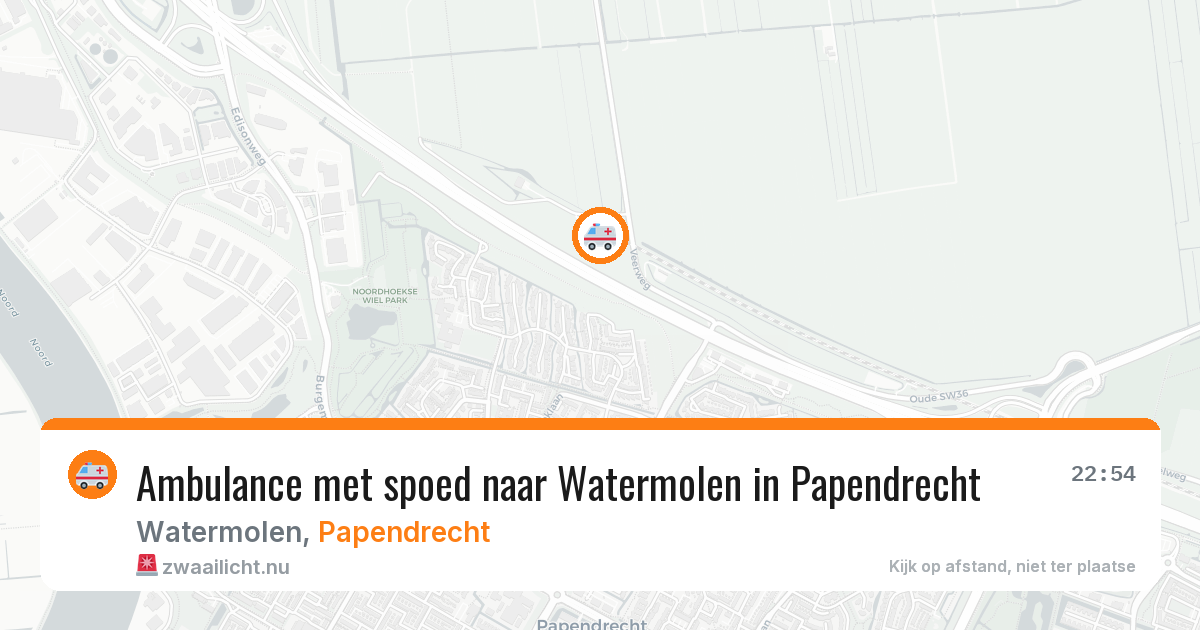 Ambulance met spoed naar Watermolen in Papendrecht — 4 mei 2026