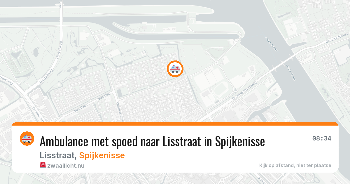 Ambulance met spoed naar Lisstraat in Spijkenisse — 13 jul 2026